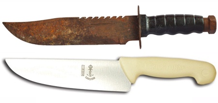 cuchillo oxidado