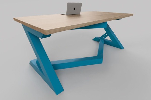 Escritorio moderno simple azul
