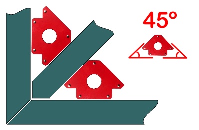 Escuadra magnética 45 grados