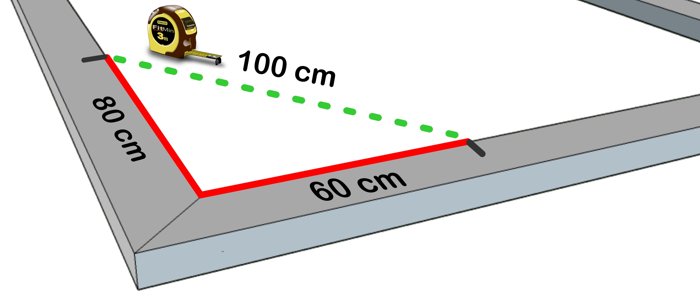 Escuadra perfecta hipotenusa