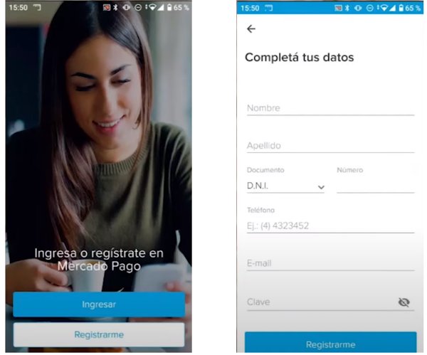 Inicio APP MercadoPago